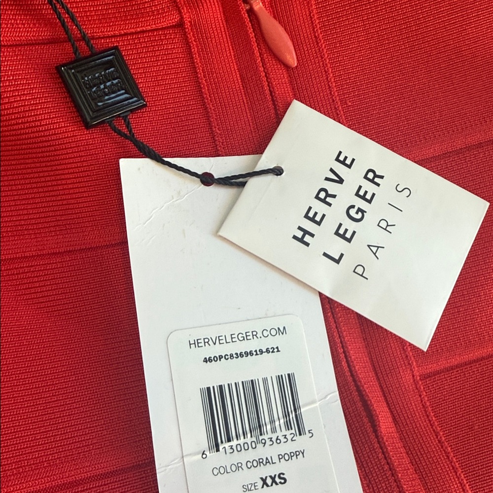 HERVE LEGER ‘Scallop Edge Mini Dress’ - Picture 8 of 12